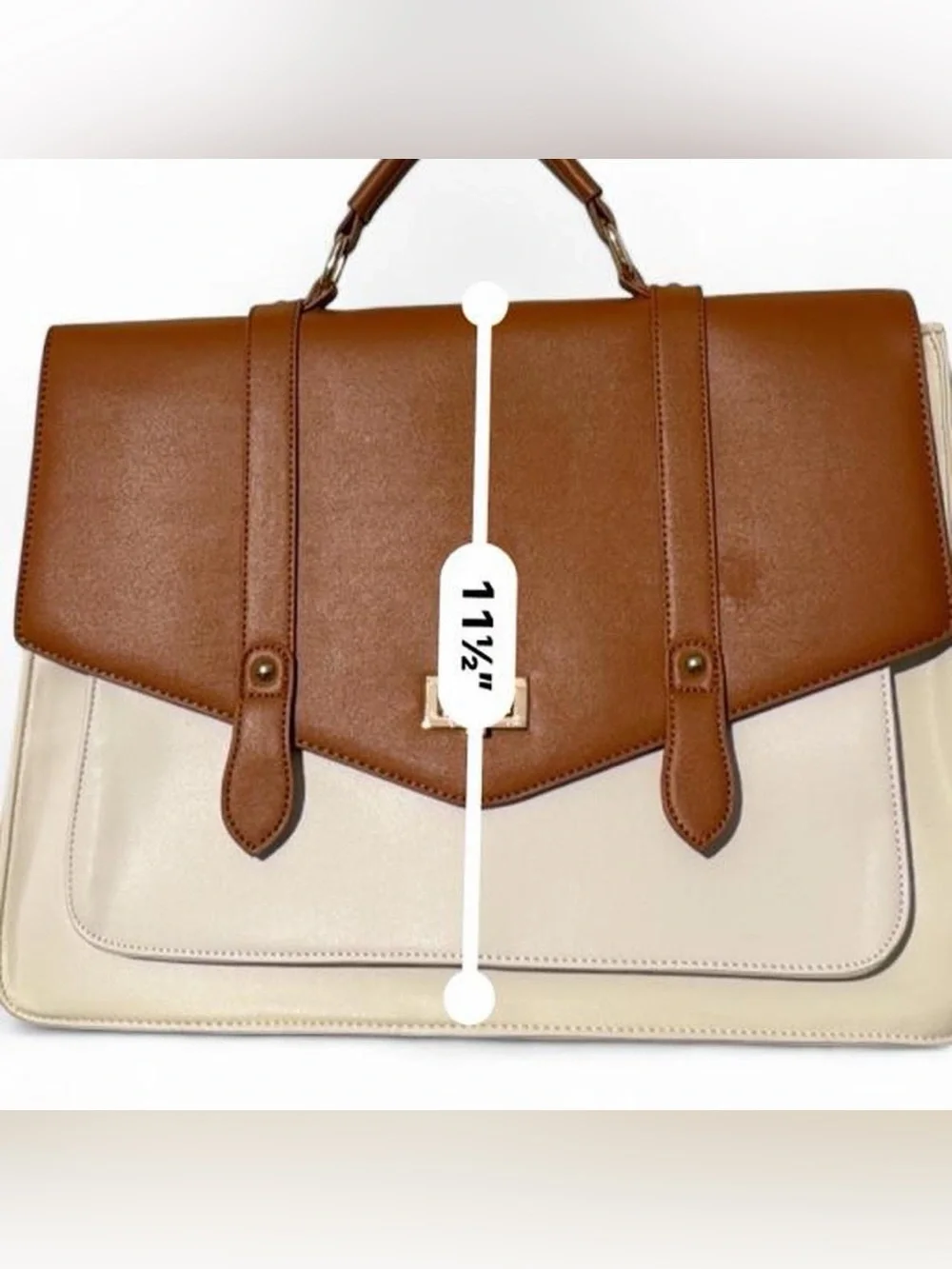 Two-Tone Brown and Cream Women’s laptop bag